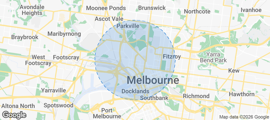 North Melbourne Airbnb map